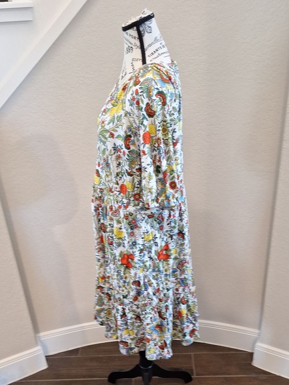 Boden Piper Fruit Print Short Sleeve Tiered Hem Cotton Blend Jersey Dress Sz 12 - Picture 9 of 14